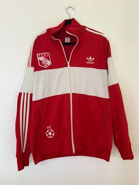 adidas Originals Peru Full Zip Track Jacket | Red & White | Size L
